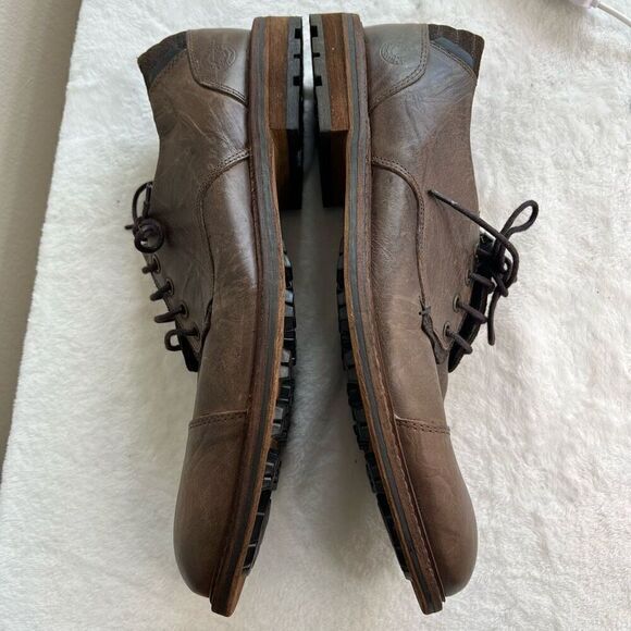 Bullboxer Brown Lace Up Mens Dress Derby Shoes 44 - Picture 6 of 8
